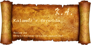 Kalamár Arnolda névjegykártya
